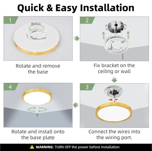 12 Inch Selectable CCT LED Round Flat Panel Light, 24W 3000K/4000K/5000K, Edge-L - Picture 9 of 9