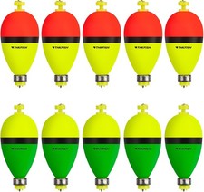 10Pcs Fishing Bobbers Floats Set, Foam Snap W...