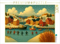 Calvendo Puzzle Wintertanz Auf Dem Eis | 1000 Teile Lege-GrößE 64 × 48 Cm Foto-P