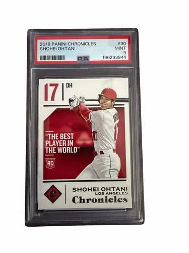 Shohei Ohtani RC 2018 Panini Chronicles #30 Shohei Ohtani Rookie Card PSA 9 MINT