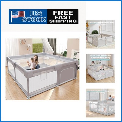 Open-Air 360-Degree Baby Playpen, Lightweight and Eco-Friendly for Indoor Fun