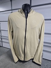 Nike Tech Mens Medium Tan Full Zip Hooded Sweatshirt
