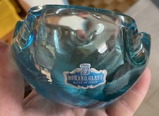 Murano Glas Aschenbecher/Schale, Italien, 1960er / 70er , Blau,