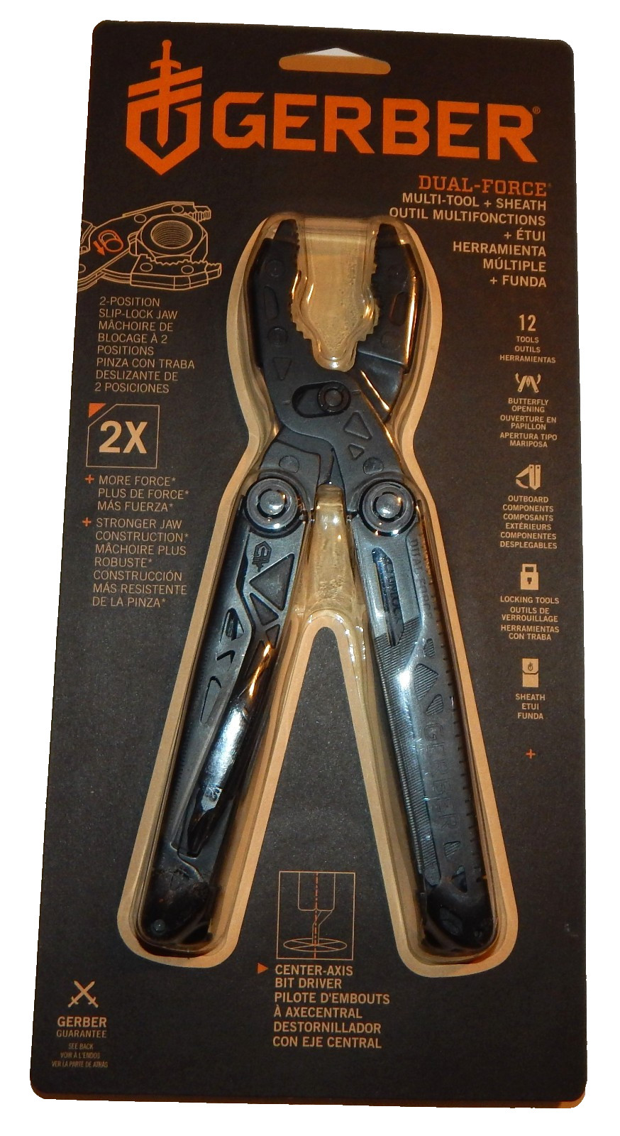 Gerber Dual Force 12 Tool Multi-Tool NIB With Sheath Stainless Steel