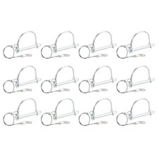 20Pcs Coupler Pin 0.31"×2.76" Square Pin with Anti-lost Leash, Silver Blue