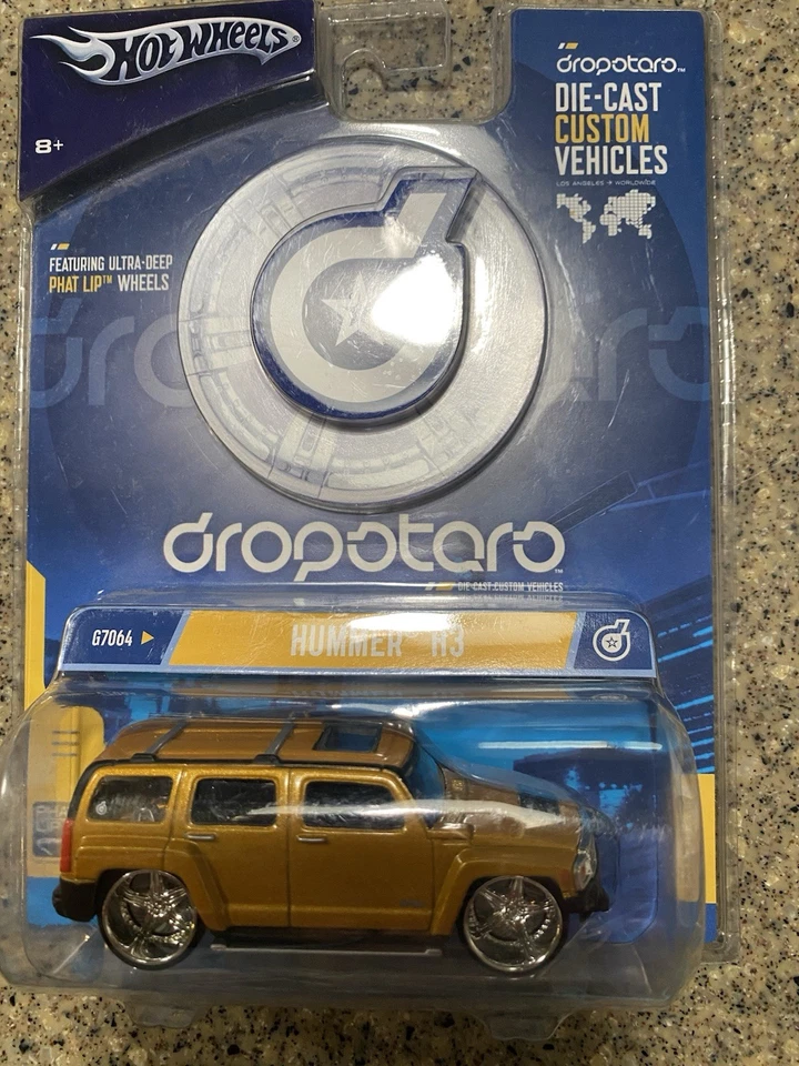 Hummer H3 Gold Hot Wheels Dropstars 1:50 Street Profile RR Phat Lip Diecast MOC - Image 2 of 4