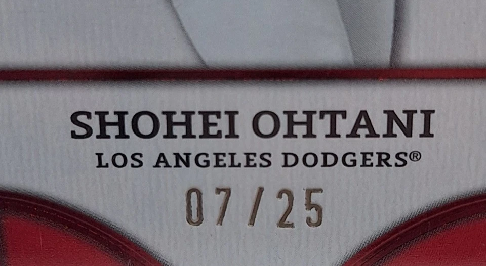 SHOHEI OHTANI 2024 TIER ONE RED FOIL #07/25 PSA GEM MINT 10 - Image 2 of 4