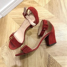 Dior Dark Pink Red Suede Sandals 37.5