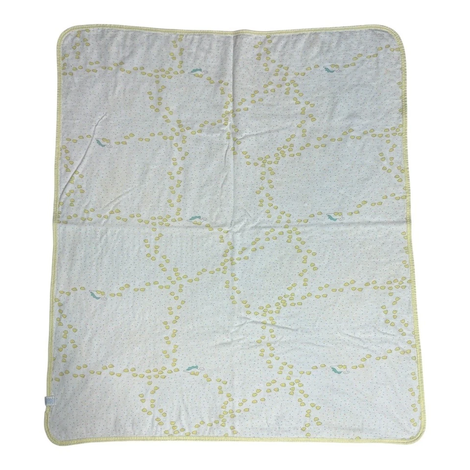 Manta bebé Carter's vintage 100 % algodón dinosaurios y estampados de patas blanco amarillo Foto 4 de 4