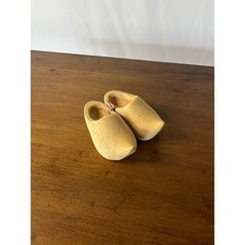 Pair of Miniature Dutch Wooden Clogs Klompen Souvenir Holland Decor 3.5 Inch
