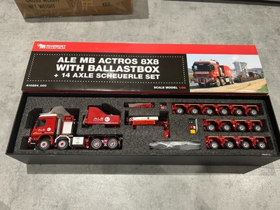 WSI 1:50 Mammoet ALE MB Actros 8x8 + ballastbox + 14 axle scheuerle intercombi