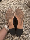Tory Burch Black Leather Ballet Flats Womens US 7 M Slip-On Round Toe Logo — photo 4