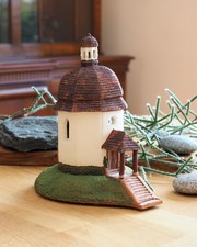 Handgefertigtes Keramik Lichthaus Miniatur &ndash; Stille Nacht Kapelle in &Ouml;sterreich