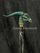 New Nebula Dragon Skull Handle Walking Stick Gothic Style Wooden Carved Cane