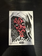 Marketplace image: 2026 Topps Chrome Star Wars Galaxy Darth Maul Sketch 1/1 Andy Tiu SSP