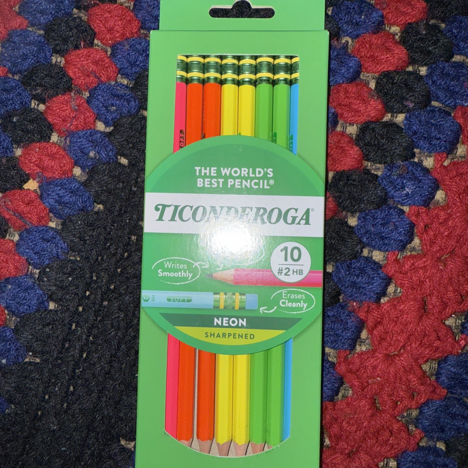 Dixon Ticonderoga Assorted Neon Colors #2 Presharpened 10 count new