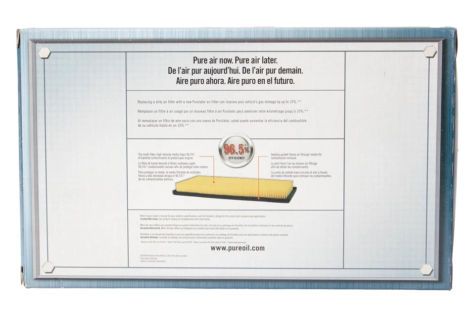 Filtro de aire de motor clásico Purolator apto para Saturn SL SL1 1991-94 número de pieza A14649 Foto 2 de 4