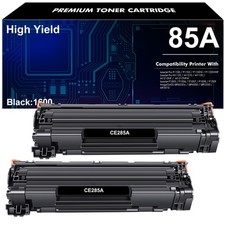 2PK CE285A Black Toner Cartridge 85A for HP LaserJet Pro P1102W M1217nfw P1102