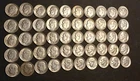 Roosevelt Silver Dime UNPICKED Mix roll 50 coins Lot 1940s 1950s 1960s Not Junk