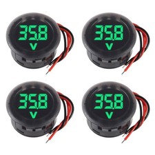 4PCS DC 12V 24V Car Voltmeter LED Digital Display Voltmeter 4-100V Waterproof...
