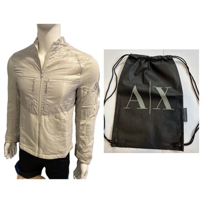 Armani Exchange Jacket AX Track Jacket Gray Cotton S/P  Small FREE BAG