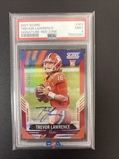 2021 Score - Rookies Trevor Lawrence #301 Red Zone Signatures /20 (AU, RC)