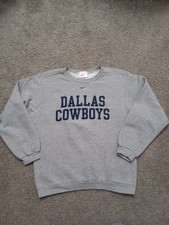 VTG Nike Dallas Cowboys Sweatshirt Youth Sz XL  18-20  Gray Center Swoosh 90's