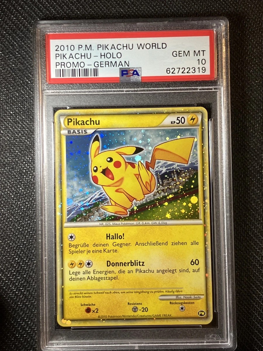 2010 Pokemon Pikachu World Collection 7-11 Green PSA 10 True