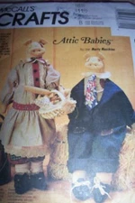 MCCALLS ATTIC BABIES IOLA OREN OINKER 23" PIG DOLL PATTERN 6370 From 1993