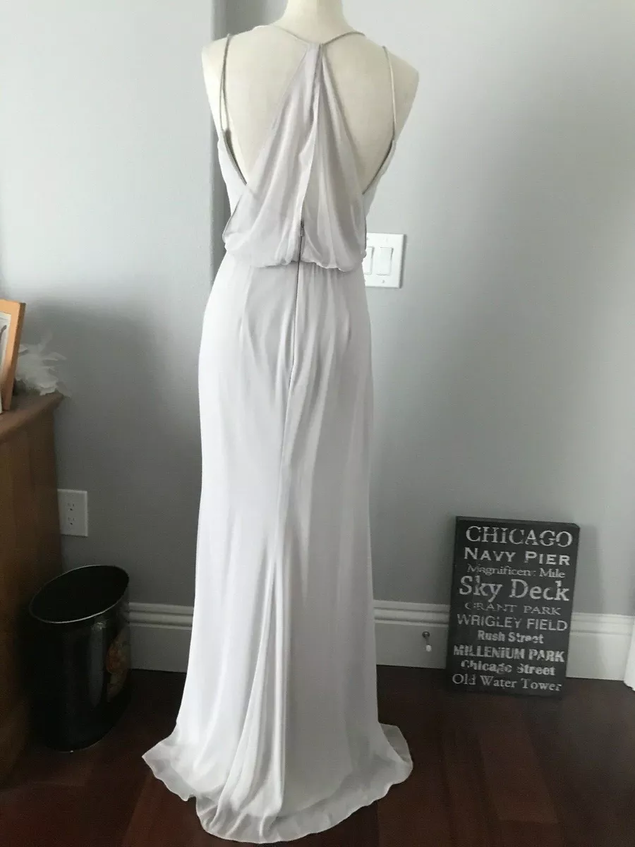 Gray chiffon hotsell maxi dress