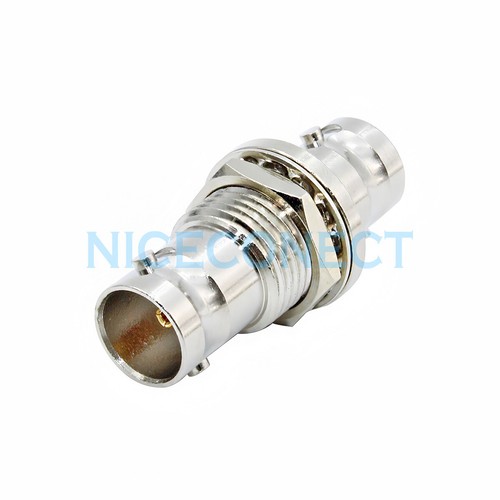 1x 75ohm BNC Female to BNC Jack Bulkhead With Bulkhead Nut Connector Adapter New - Picture 2 of 6