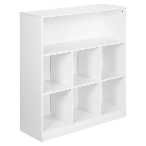 Wooden Wide 7 Cubed Cupboard Bookcase Storage Units Shelves 6 Drawers Baskets - Picture 5 of 97