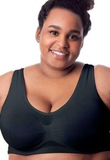 Plus Size Seamless Pull Over Comfort Sleep Soft Cup Loungewear Bra Wide Strap