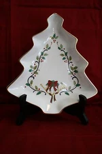 Mikasa Holiday Elegance 9" Porcelain Christmas Tree Candy Relish Dish FK001 
