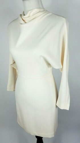 ALC Größe 0 Kleid nudefarben Reißverschluss hinten hochgeschlossen langarm - Bild 3 von 9