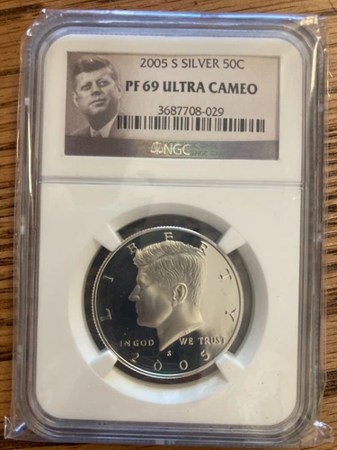 2005 S Silver Kennedy Half Dollar NGC Certified PF 69 Ultra Cameo