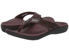 Spenco Women's Yumi Brown Snake Thong Flip Flop Medium