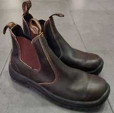 Blundstone Work & Safety Steel Toe Leather Chelsea Boots Mens 7 Womens 9 CSA