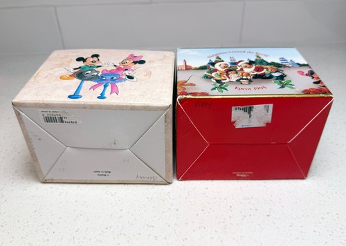 2 Disney Christmas Mugs 1995 Epcot & Mickey Minnie Skating w/Boxes - Picture 3 of 4