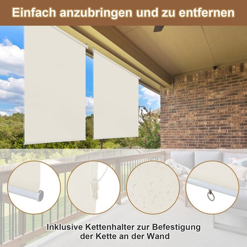 Senkrechtmarkise Doppelrollo Aussenrollo Innen Sonnenschutz Außenrollo - Bild 4 von 17