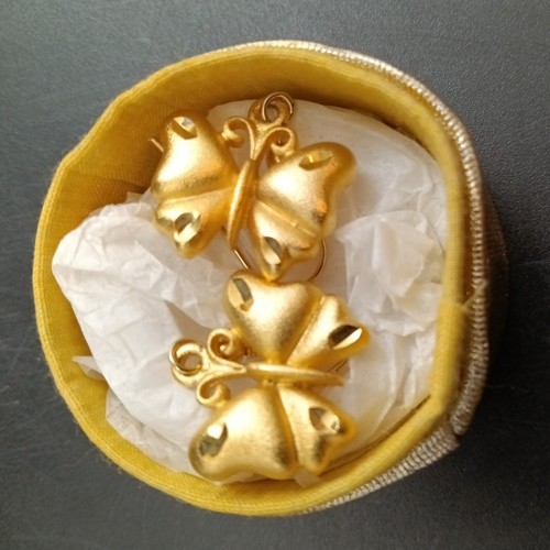 Ohrringe Gold Schmetterling in Geschenkbox - Bild 3 von 4