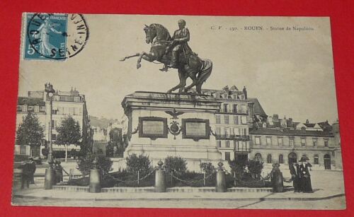 CPA 1910 CARTE POSTALE FRANCE SEINE MARITIME ROUEN STATUE NAPOLEON - Foto 1 di 2