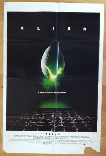 ALIEN One Sheet Original US Movie Poster '79 Horror Sci-Fi