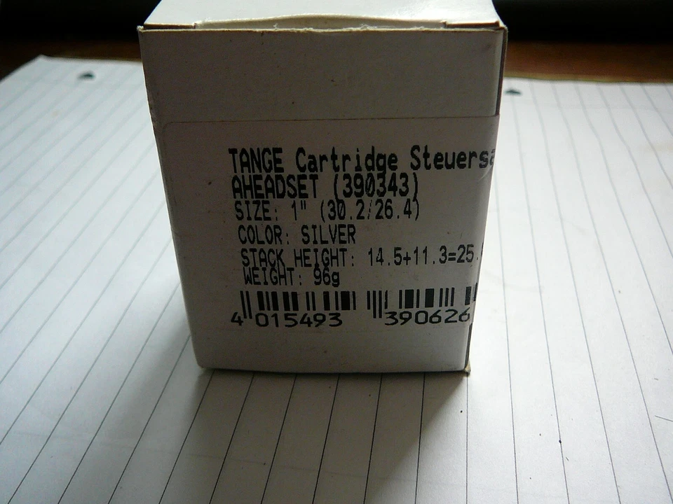 Tange Ahead внешние гарнитура глухие подшипники велосипед цикл шток 1" вилки серебро. - Изображение 3 из 4