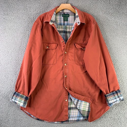 Vintage Scandia Woods Shirt Mens XLT Red Flannel Lined Chore Barn Field Hunting