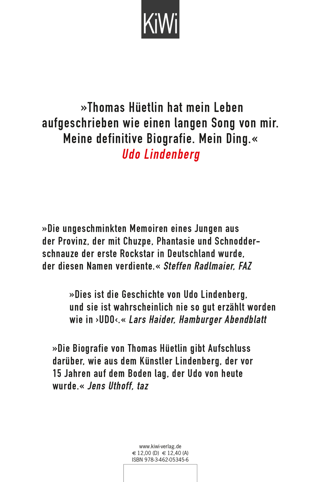 Thumbnail - Udo Lindenberg / Udo / 9783462053456