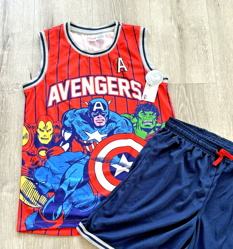 Marvel Avengers Kid's Two-Piece Sleeveless Tank Top and Short Set Size 10 - Picture 3 of 5