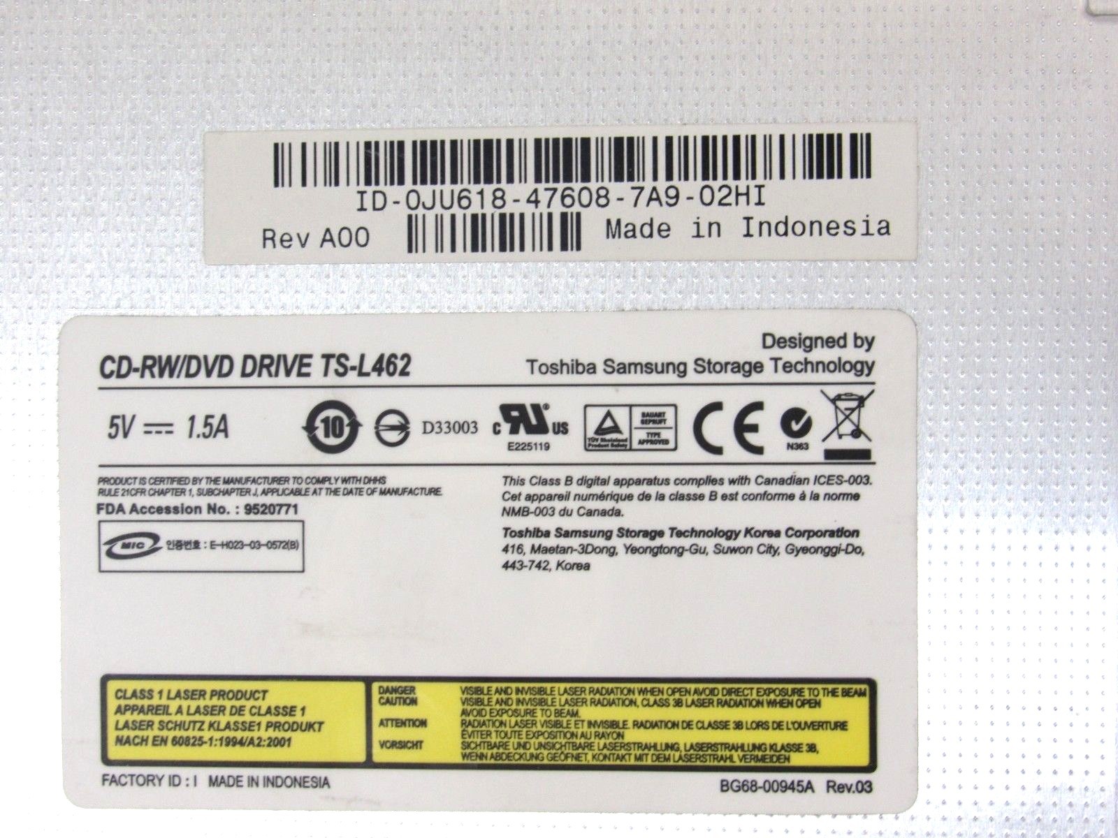Dell TS-L462 0JU618 CD-RW/DVD Optical Disc Drive 13-4 | eBay