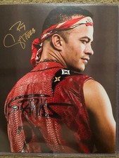 RICKY STARKS SIGNED AUTOGRAPH 8X10 PHOTO AEW WRESTLING WITH COA