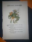 Antique print circa 1900- Flower children- Dandelion- home décor kitchen decor